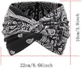 Printed Cross Yoga Headband, Print Hair Band Wide Elastic Hair Band, Twist Knot Headbands
