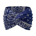 Printed Cross Yoga Headband, Print Hair Band Wide Elastic Hair Band, Twist Knot Headbands