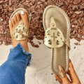 Women's Fashionable Plain Color Slide Sandals, Casual Comfortable Flat Sandals,Boho Casual Sandals