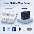 🔋6-Port Travel Charger Adapter – Multi-Interface USB-C Charging Hub for Phones & Devices