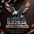 Patriotic 250th Anniversary-Inspired Metal Emblem Decor
