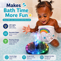 Kids Bath Fountain Toy with Colorful LED Lights – Automatic Water Spray Bathtub Toy for Toddlers & Babies