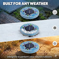 Mosaic Solar Disk Lights, Waterproof LED Outdoor In‑Ground Tabletop Lighting