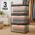 2‑Pack Heavy‑Duty Clear Plastic Storage Box with Hinged Lid