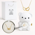 Teddy Bear-Eternal Rose - Engraved Necklace