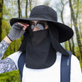 Wide Brim Sun Hat, Men's Safari Hat,  360° Sun Protection, UPF50+, Shade Hat, Insect Repellent, Mesh, Breathable, UV Protection
