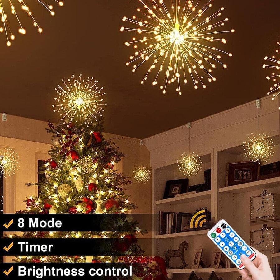 🎆 4-Pack Solar Fireworks Lights — 480 LEDs IP65 Waterproof Outdoor Garden Lights 💦