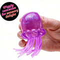 🏆Cute Jellyfish Squishy Toy-Blue, Purple, Pink Glitter Jellyfish Stress Relief Squeeze Toy
