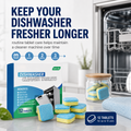 Dishwasher Cleaner Tablets 12-Pack – Descaling & Deodorizing Pods for Limescale, Calcium Buildup & Odor Control