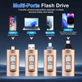 Portable 4-in-1 Memory Stick MFi Certified High Speed Data Transfer Flash Drive