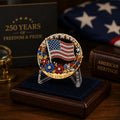 Patriotic 250th Anniversary-Inspired Brooch Pin