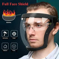 Transparent Adjustable Full-Face Shield | Durable Safety Visor, Heat & Impact Resistant for Work, Kitchen & Outdoor