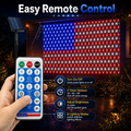 Solar American Flag Lights Outdoor American Flag Net Lights