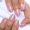 Salon-Quality Milky White Press-Ons: Extra Short Squoval Nails