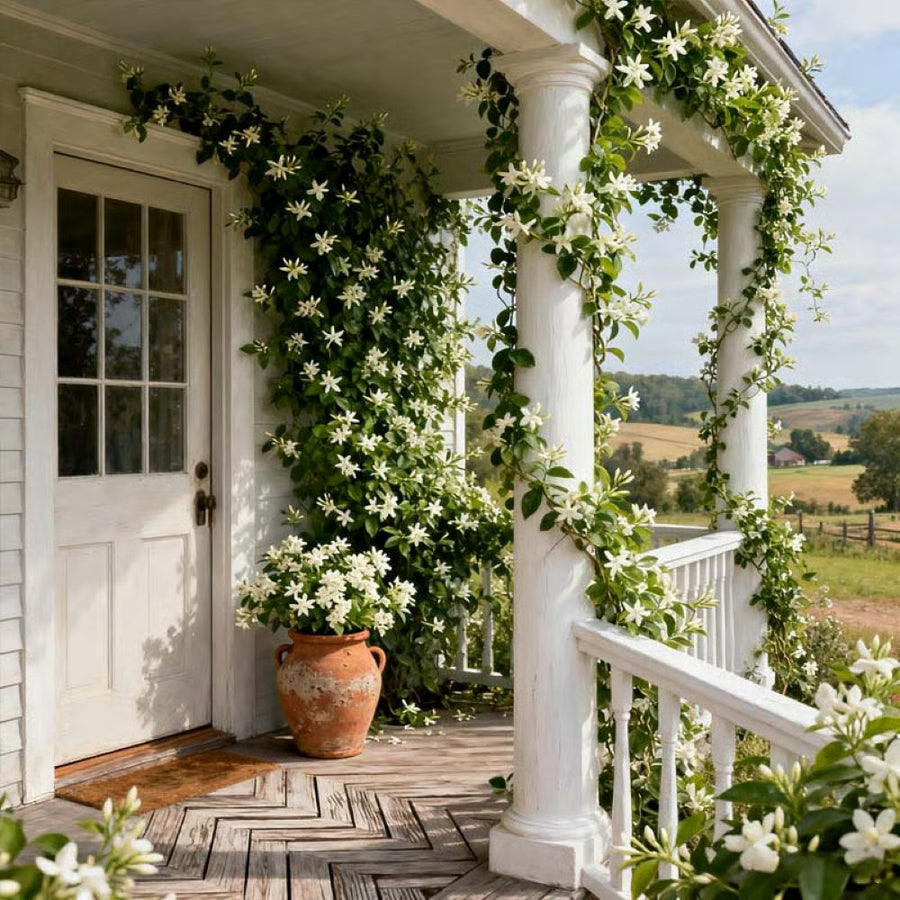 Perfume Jasmine Seeds – Winter Planting, Perennial Blooms & Fragrant Garden Elegance (Only seeds, without flower pot)