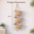 🧺Woven cotton 3-Tier Over the Door Basket, Wall-Mounted Jute Storage Organizer🔥