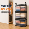 2‑Pack Heavy‑Duty Clear Plastic Storage Box with Hinged Lid