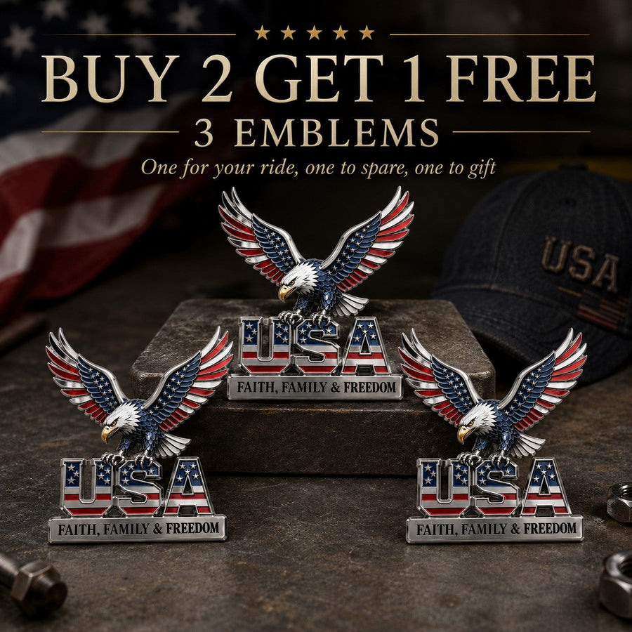 Patriotic 250th Anniversary-Inspired Metal Emblem Decor