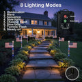 🔥Solar-Powered American Flag Path Lights, 8-pack – Celebrating The 250th Anniversary Of American Independence 🇺🇸✨