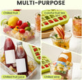 2-in-1 Silicone Ice Cube Bottle with Lid & Straw