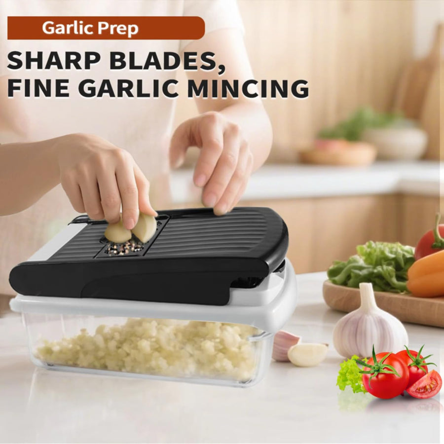 New -Series All -in-One,7 Blade Vegetable Chopper,Food Chopper,Vegetable 15 in 1 Slicer,Cutter Dicer,Mandoline Slicer for Kitchen,Multifunctional Kitchen Gadgets set with Container