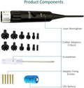 Laser Bore Sight Kit Multiple Calibers– Red & Green Dot Alignment Set for .177–12GA Compatible Firearms