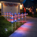 🔥Solar-Powered American Flag Path Lights, 8-pack – Celebrating The 250th Anniversary Of American Independence 🇺🇸✨