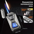 Voice-Activated Dual Flame Lighter,USB Rechargeable Windproof Refillable with Visible Window