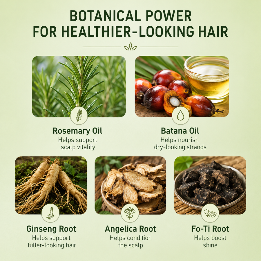 🌿Rosemary & Batana Scalp Serum Roll-On – Daily Hair & Scalp Support for Fuller-Looking Hair