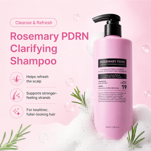Rosemary PDRN Scalp & Hair Care Set – Shampoo, Conditioner, Hair Mask & Scalp Serum for Fuller-Looking Hair