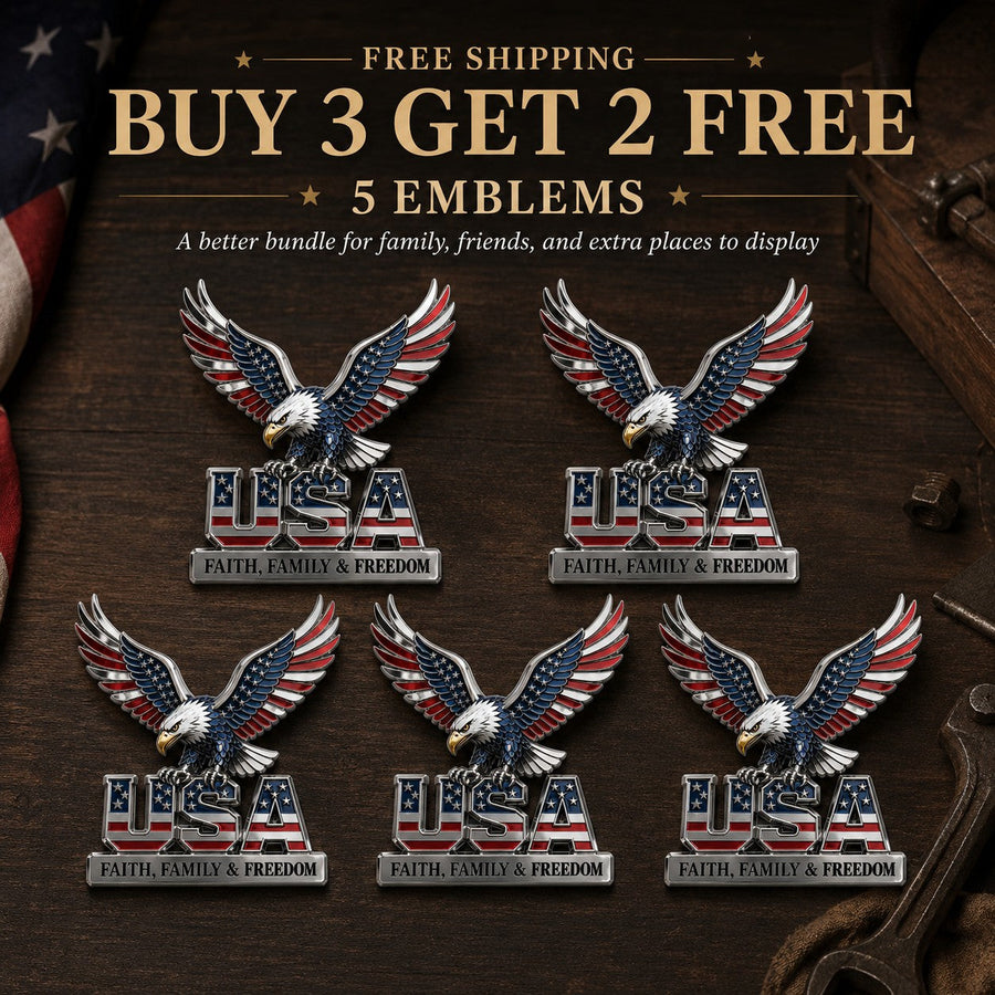 Patriotic 250th Anniversary-Inspired Metal Emblem Decor