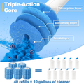 💧Disposable Toilet Bowl Brush and Holder Cleaning System with Cleanser-Infused Heads