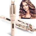 Auto Curling Iron, Ceramic Tourmaline Rotating Curler, 4 Temps, Anti-Scald