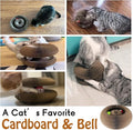 Magic Organ Cat Scratcher, Foldable with Bell Ball, Indoor Anxiety Relief Toy