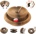 Magic Organ Cat Scratcher, Foldable with Bell Ball, Indoor Anxiety Relief Toy