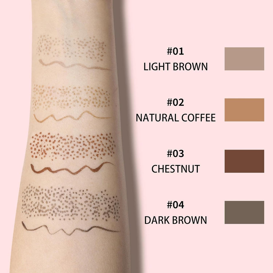 Dual-Ended Freckle Pen & Freckle Stamp - Precise 15° Curved Tip Makeup Waterproof & Smudge Proof, Long Lasting Faux Freckles Pencils