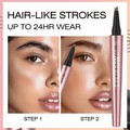 Waterproof Micro-Fork Eyebrow Pencil, Long-Lasting Brow Pen for Natural Hair-Like Strokes