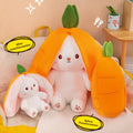 Cute Strawberry Bunny Plush Toy Soft Kawaii Stuffed Animal Gift for Kids Girls Hug Pillow Bed Decoration Birthday Present Furry Friends Plush Doll Animal Gift for Kids