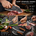 Hand-Forged Chef Knife & Cleaver Set – Sharp V-Edge Kitchen Knives for Meat, Vegetables & Fruits