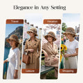 Stylish Woven Straw Sun Hat with Bow Detail