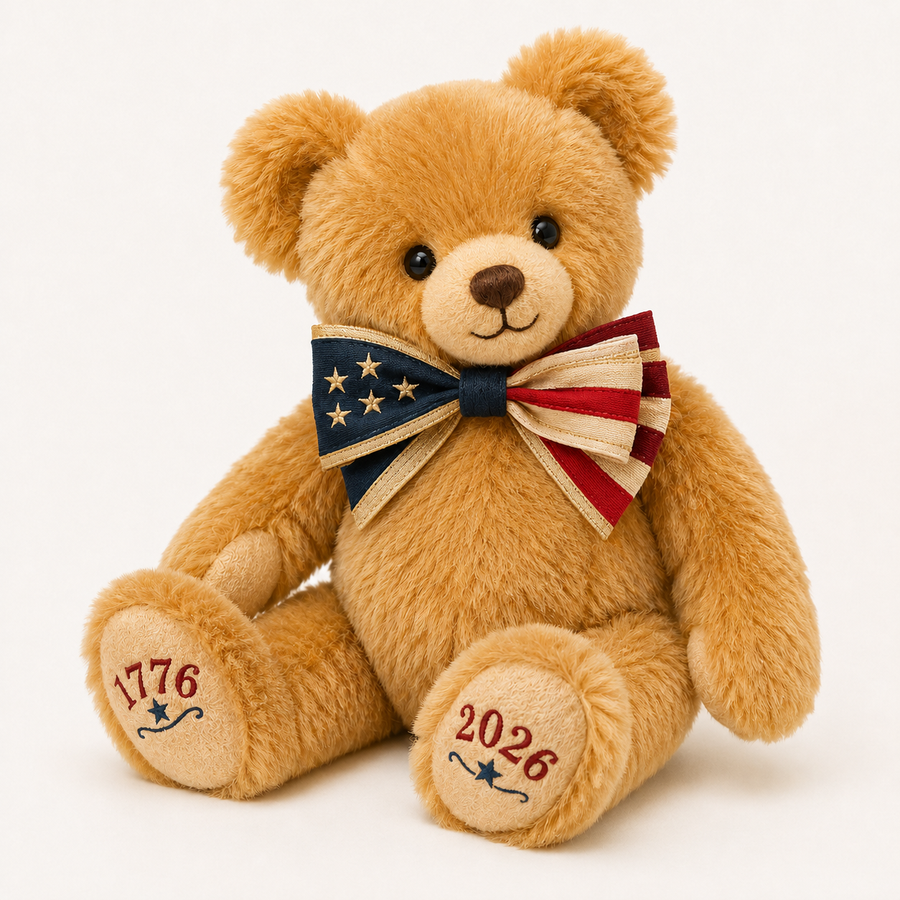 Patriotic 250th Anniversary-Inspired Collectible Teddy Bear