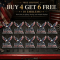 Patriotic 250th Anniversary-Inspired Metal Emblem Decor