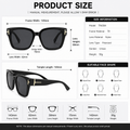 Women’s Polarized Square Sunglasses – Lightweight UV400 Shades for Driving, Beach & Travel