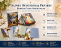 ✝🙏Catholic Faux Leather Holy Card Holder – Pocket Prayer Card Organizer with Snap Closure