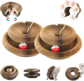 Magic Organ Cat Scratcher, Foldable with Bell Ball, Indoor Anxiety Relief Toy