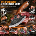 Hand-Forged Chef Knife & Cleaver Set – Sharp V-Edge Kitchen Knives for Meat, Vegetables & Fruits
