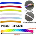 20PCS Wheel Adhesive Strips Stickers, Night Reflective Safety Decoration Strip for Car, Motocycle, Bicycle, Car Wheel Hub Reflective Sticker, Reflective Tape for Enhancing Car Wheel Safety