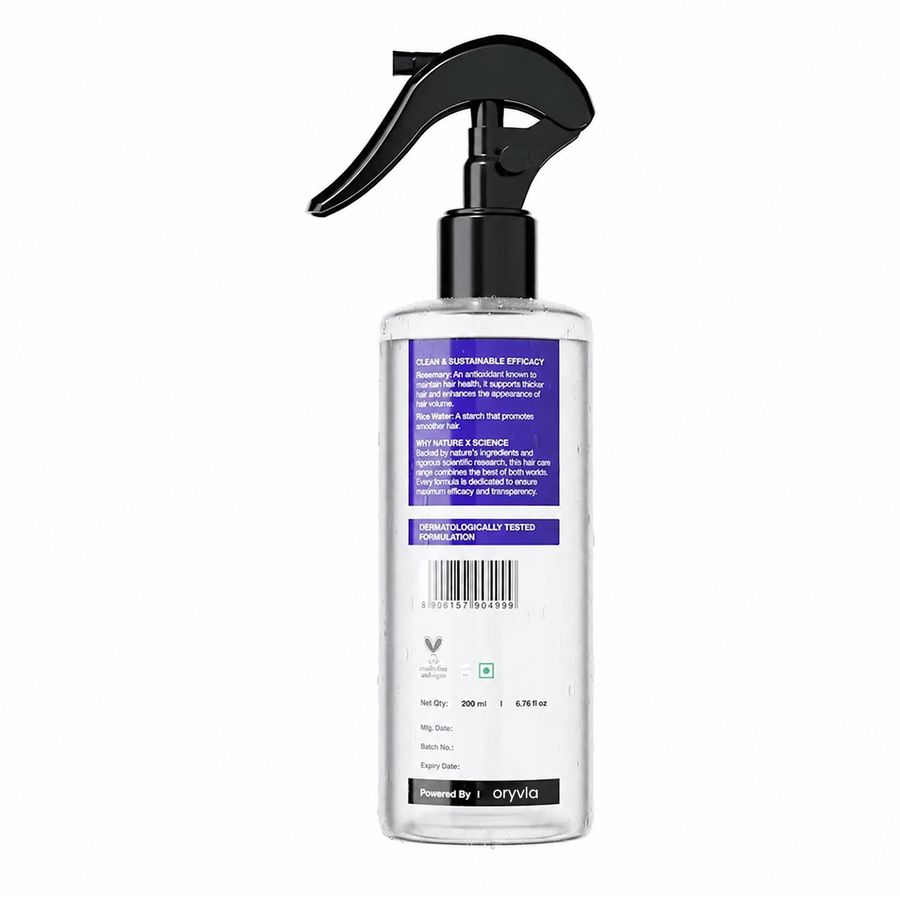 Rosemary & Rice Water Hair Spray – Lightweight Daily Hair Mist for Soft, Fresh, Healthy-Looking Hair