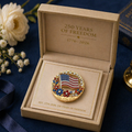 Patriotic 250th Anniversary-Inspired Brooch Pin