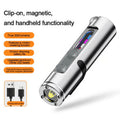 🔦Pocket Rechargeable EDC Flashlight:  Mini Keychain Light with Fire Starter & Window Breaker